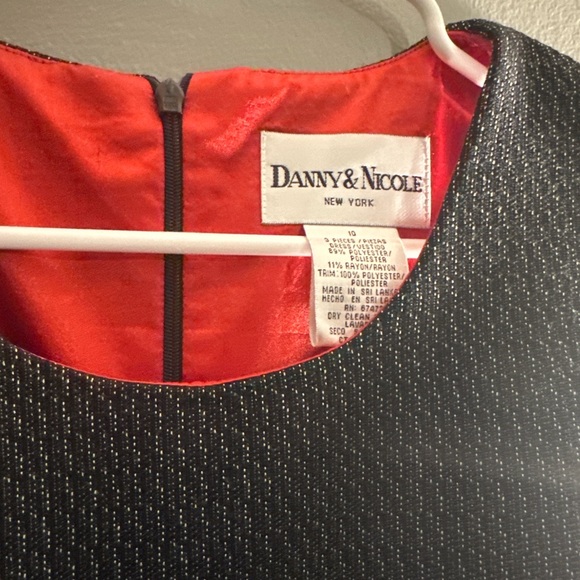 Danny & Nicole New York Charcoal Textured Sheath Vintage Dress Size 10 - Picture 2 of 4